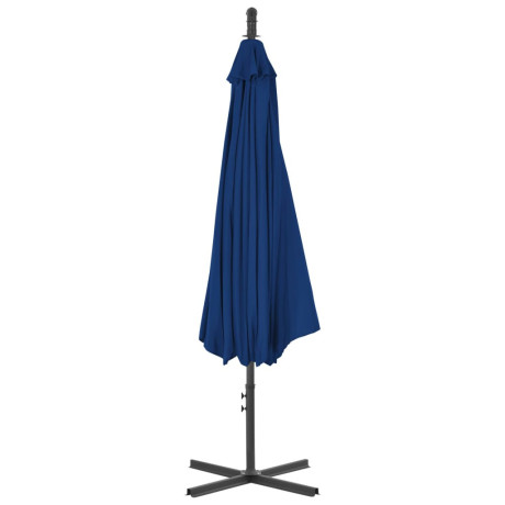 vidaXL Zweefparasol met stalen paal 300 cm azuurblauw afbeelding3 - 1