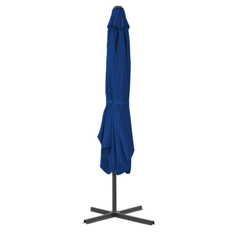 vidaXL Parasol met stalen paal 250x250x230 cm blauw afbeelding3 - 1