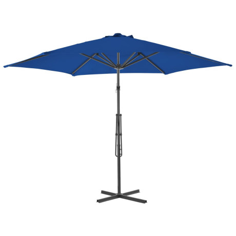 vidaXL Parasol met stalen paal 300x230 cm blauw afbeelding3 - 1