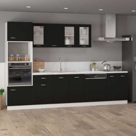 vidaXL Onderkast Lyon 60x46x81,5 cm bewerkt hout zwart afbeelding3 - 1