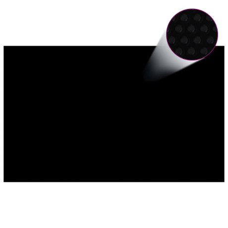 vidaXL Zwembadfolie solar drijvend 260x160 cm PE zwart en blauw afbeelding3 - 1