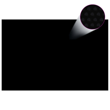 vidaXL Zwembadfolie solar drijvend 300x200 cm PE zwart en blauw afbeelding3 - 1