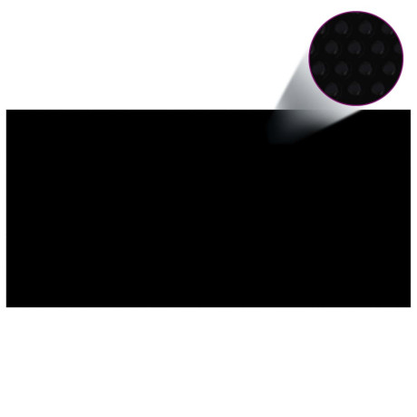 vidaXL Zwembadfolie solar drijvend 450x220 cm PE zwart en blauw afbeelding3 - 1