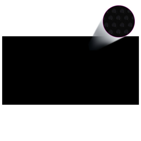 vidaXL Zwembadfolie solar drijvend 975x488 cm PE zwart en blauw afbeelding3 - 1