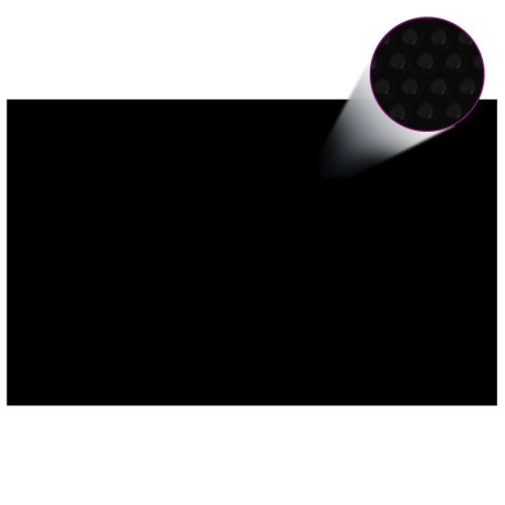 vidaXL Zwembadfolie solar drijvend 800x500 cm PE zwart en blauw afbeelding3 - 1