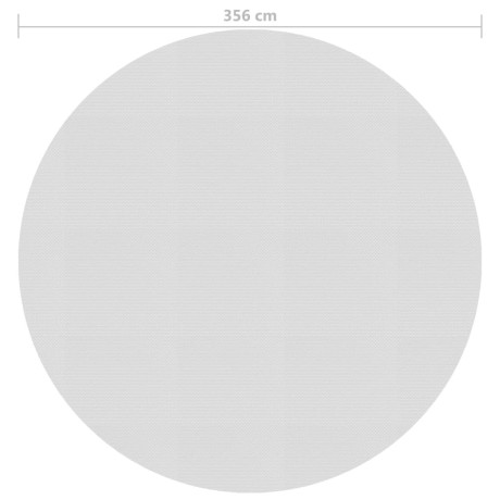 vidaXL Zwembadfolie solar drijvend 356 cm PE grijs afbeelding3 - 1