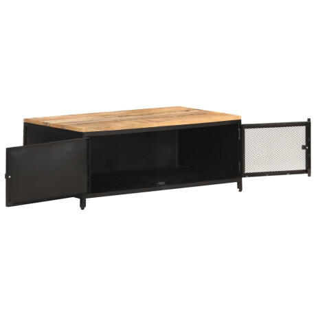 vidaXL Salontafel 90x50x37 cm massief ruw mangohout afbeelding3 - 1