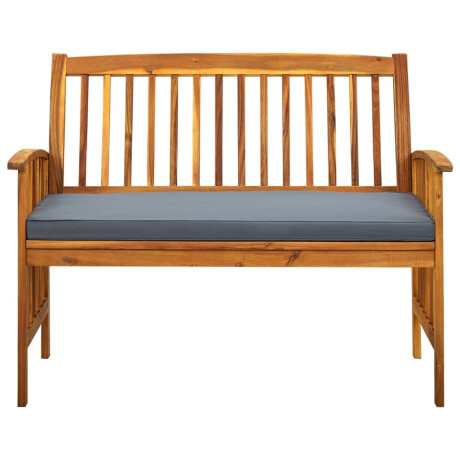 vidaXL Tuinbank met kussen 119 cm massief acaciahout afbeelding3 - 1