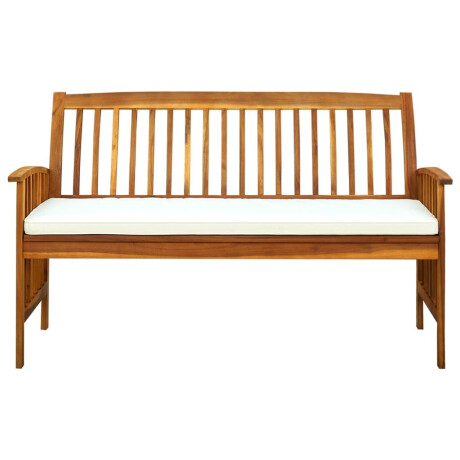 vidaXL Tuinbank met kussen 147 cm massief acaciahout afbeelding3 - 1