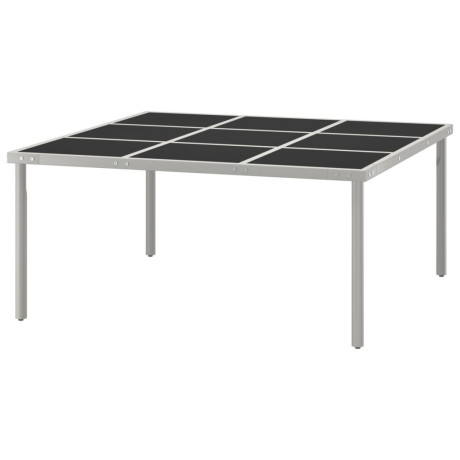 vidaXL Tuintafel 170x170x74,5 cm glas en staal afbeelding3 - 1