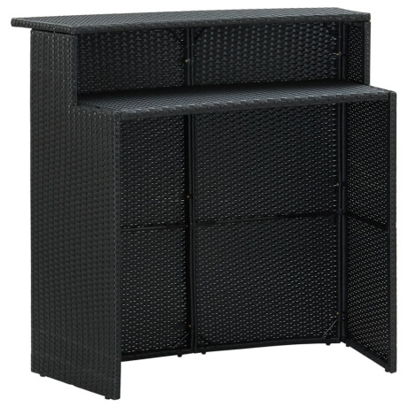 vidaXL Tuinbartafel 120x55x110 cm poly rattan zwart afbeelding3 - 1