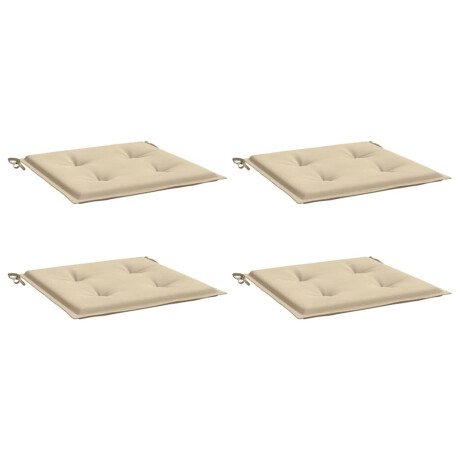 vidaXL Tuinstoelkussens 4 st 50x50x4 cm oxford stof beige afbeelding3 - 1