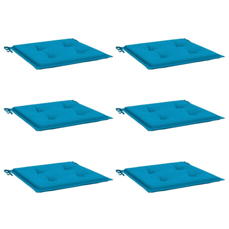 vidaXL Tuinstoelkussens 6 st 50x50x3 cm oxford stof blauw afbeelding3 - 1