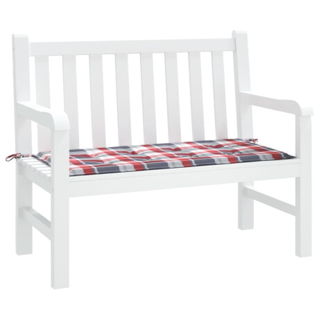 vidaXL Tuinbankkussen 100x50x3 cm oxford stof ruitpatroon rood afbeelding3 - 1
