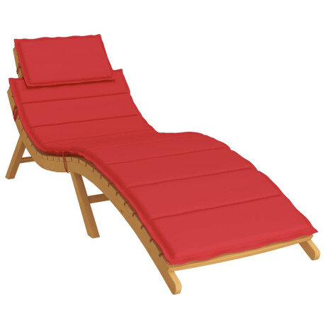 vidaXL Ligbedkussen 186x58x4 cm oxford stof rood afbeelding3 - 1