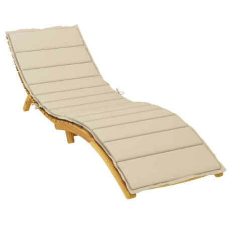 vidaXL Ligbedkussen 200x50x3 cm oxford stof beige afbeelding3 - 1