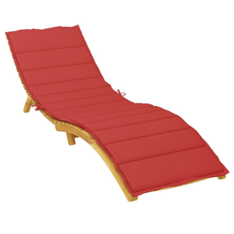 vidaXL Ligbedkussen 200x50x3 cm oxford stof rood afbeelding3 - 1