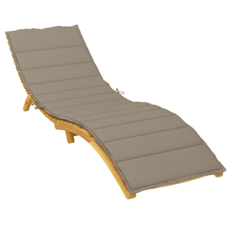 vidaXL Ligbedkussen 200x50x3 cm oxford stof taupe afbeelding3 - 1