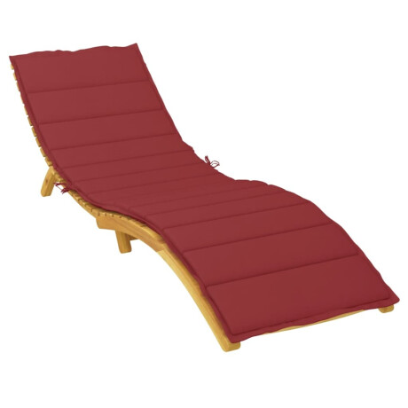 vidaXL Ligbedkussen 200x60x3 cm oxford stof wijnrood afbeelding3 - 1