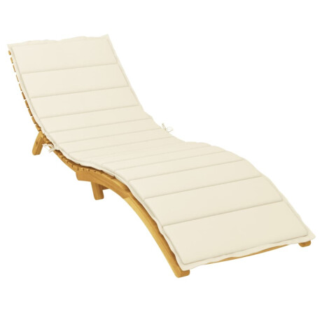 vidaXL Ligbedkussen 200x70x3 cm oxford stof crèmekleurig afbeelding3 - 1