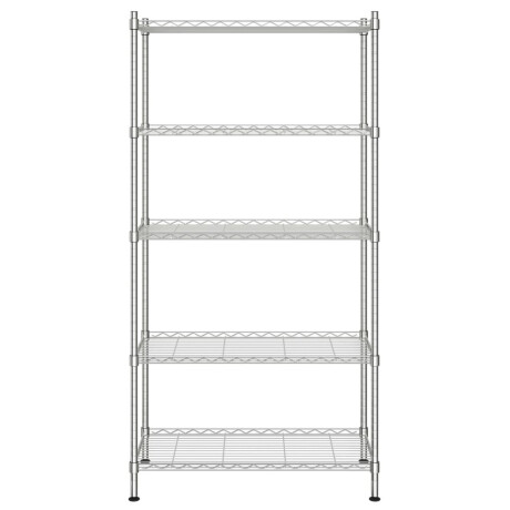 vidaXL Opbergrek 5-laags 250 kg 90x35x180 cm chroomkleurig afbeelding3 - 1
