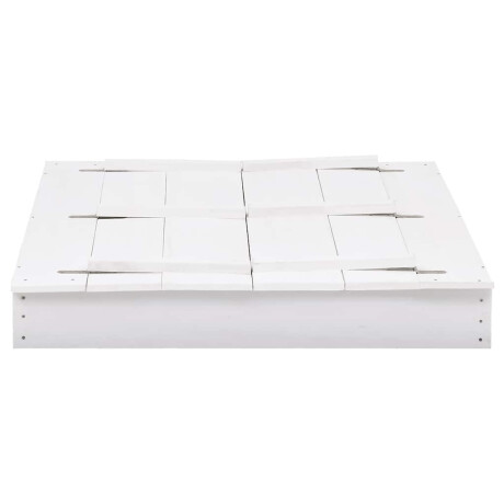 vidaXL Zandbak 95x90x15 cm vurenhout wit afbeelding3 - 1