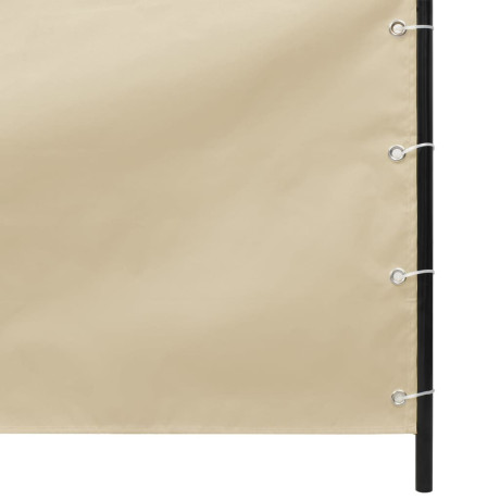 vidaXL Balkonscherm 140x240 cm oxford stof beige afbeelding3 - 1