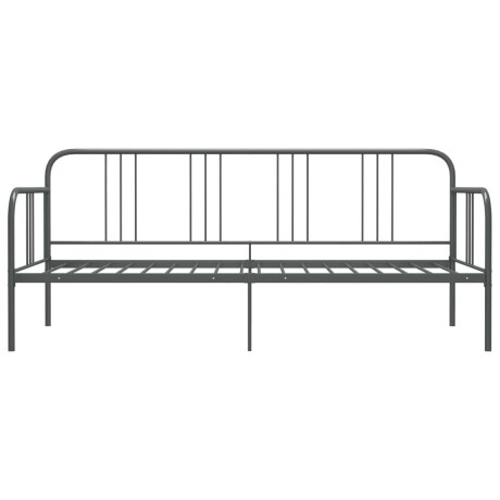 vidaXL Slaapbankframe metaal grijs 90x200 cm afbeelding3 - 1