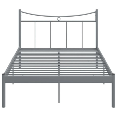 vidaXL Bedframe metaal grijs 120x200 cm afbeelding3 - 1