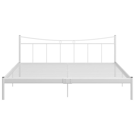 vidaXL Bedframe metaal wit 200x200 cm afbeelding3 - 1