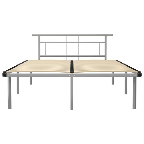 vidaXL Bedframe metaal grijs 160x200 cm afbeelding3 - 1