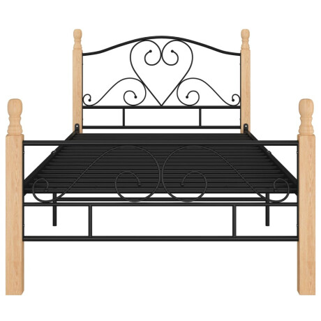 vidaXL Bedframe metaal zwart 90x200 cm afbeelding3 - 1