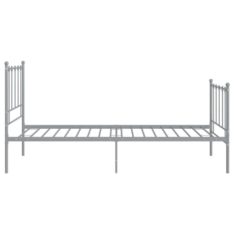 vidaXL Bedframe metaal grijs 90x200 cm afbeelding3 - 1