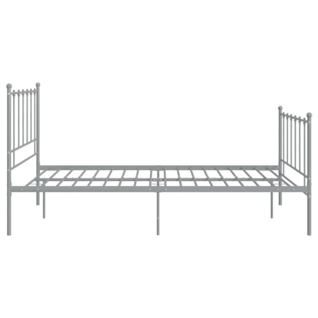 vidaXL Bedframe metaal grijs 120x200 cm afbeelding3 - 1