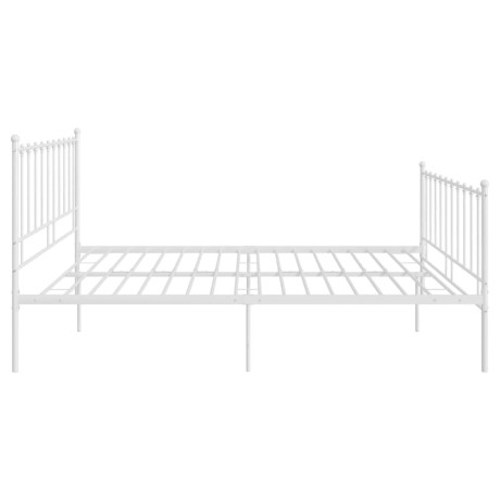 vidaXL Bedframe metaal wit 200x200 cm afbeelding3 - 1