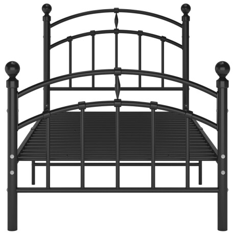 vidaXL Bedframe metaal zwart 100x200 cm afbeelding3 - 1