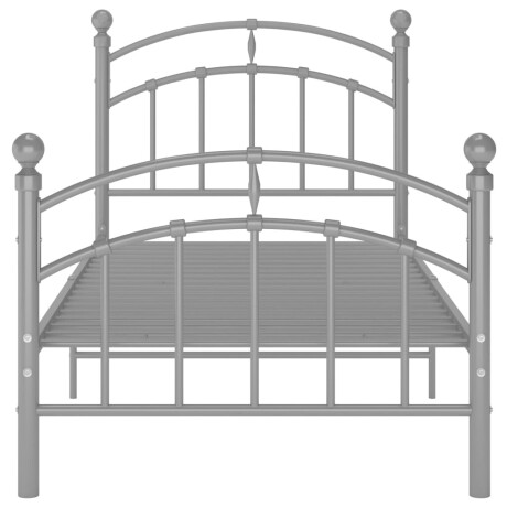 vidaXL Bedframe metaal grijs 100x200 cm afbeelding3 - 1