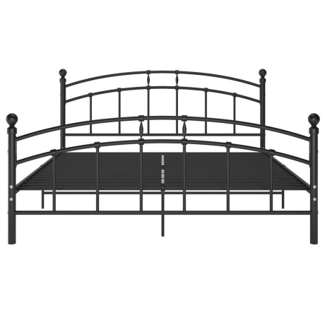 vidaXL Bedframe metaal zwart 140x200 cm afbeelding3 - 1