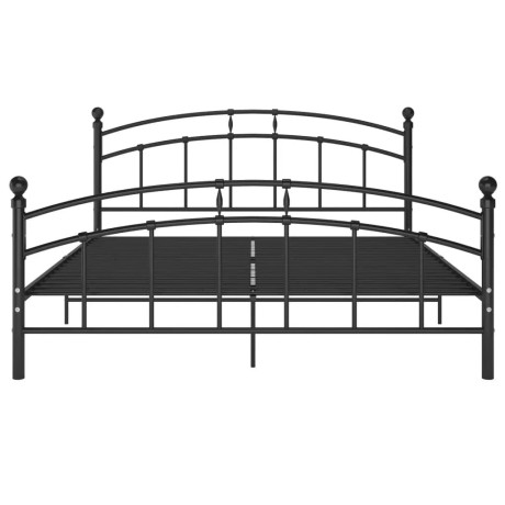 vidaXL Bedframe metaal zwart 160x200 cm afbeelding3 - 1