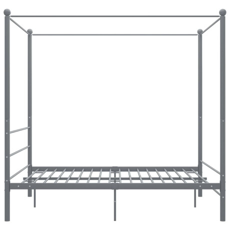 vidaXL Hemelbedframe metaal grijs 160x200 cm afbeelding3 - 1