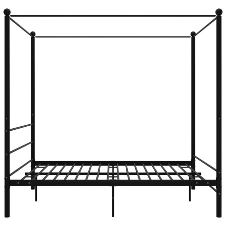 vidaXL Hemelbedframe metaal zwart 180x200 cm afbeelding3 - 1