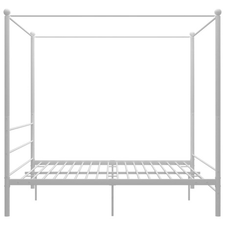 vidaXL Hemelbedframe metaal wit 200x200 cm afbeelding3 - 1