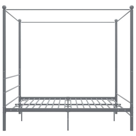 vidaXL Hemelbedframe metaal grijs 200x200 cm afbeelding3 - 1