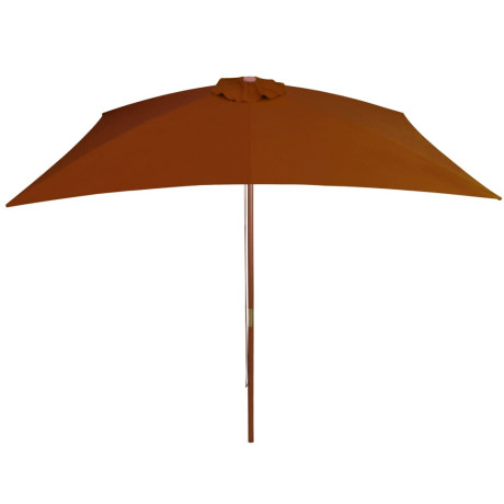 vidaXL Parasol met houten paal 200x300 cm terracottakleurig afbeelding3 - 1