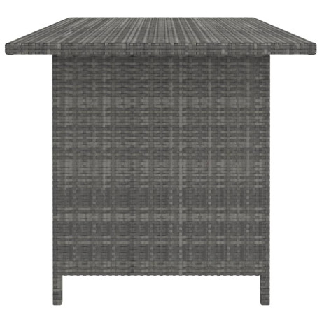 vidaXL Tuintafel 110x70x65 cm poly rattan grijs afbeelding3 - 1