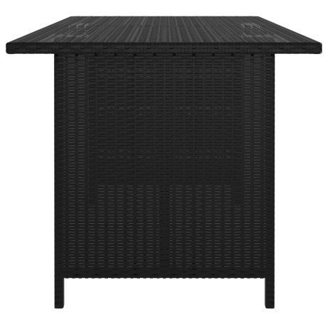 vidaXL Tuintafel 110x70x65 cm poly rattan zwart afbeelding3 - 1