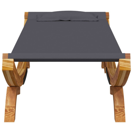 vidaXL Loungebed 100x188,5x44 cm massief gebogen hout antracietkleurig afbeelding3 - 1