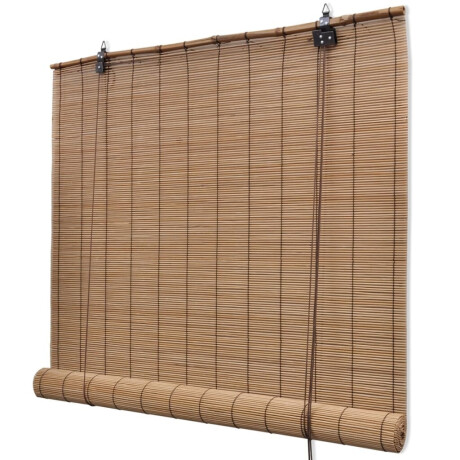 vidaXL Rolgordijnen 2 st 100x160 cm bamboe bruin afbeelding3 - 1