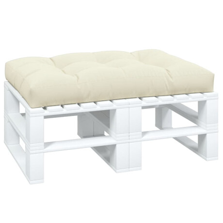 vidaXL Palletkussen 120x80x12 cm stof crèmekleurig afbeelding3 - 1