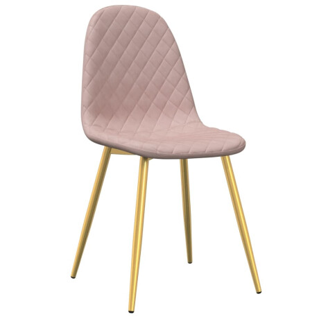 vidaXL Eetkamerstoelen 2 st fluweel roze afbeelding3 - 1